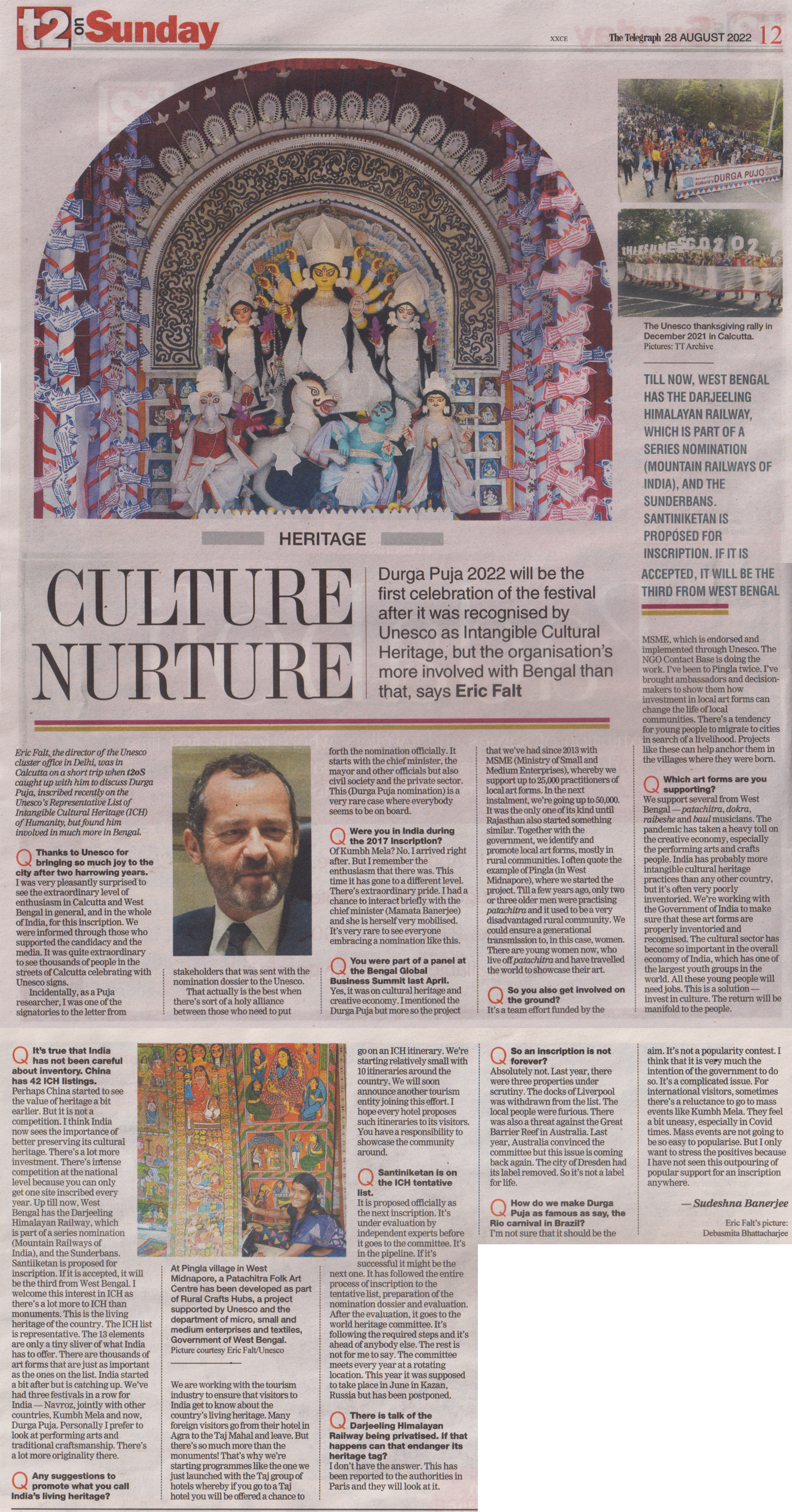 Durga Puja is recognised by UNESCO as Intangible Cutural Heritage_Interview with Eric Falt